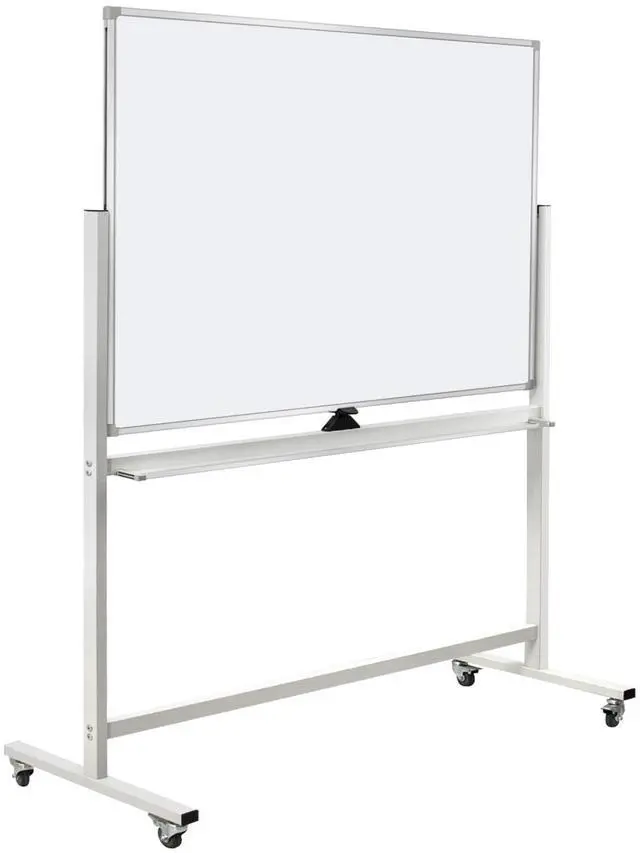 Main image of Mobile Whiteboard on Wheels, 48"x36" Double-Sided Magnetic Dry Erase Board - Flipchart Easel for Office, Classroom & Home, Rolling Stand with Easy Flip Feature