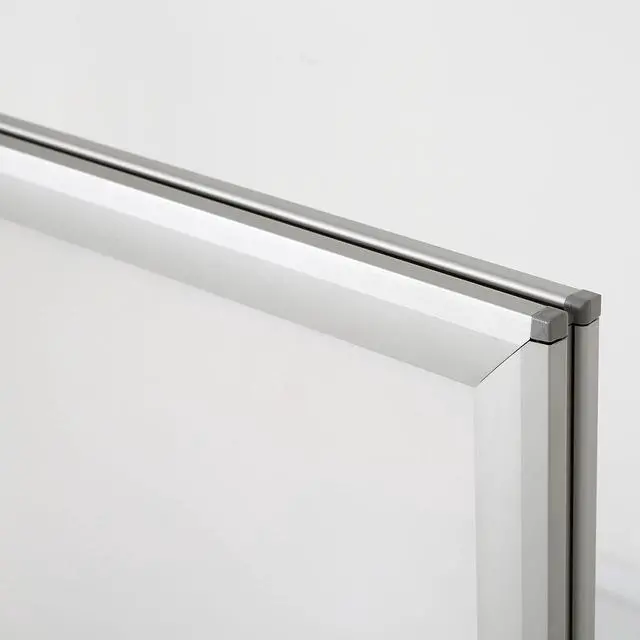 Alt view image 7 of 7 - WindPro Lite Weather and Wind Resistant Outdoor Pavement Curb Sidewalk Sign Holder for 28x44 Inch Posters Silver Aluminum Easy Front Loading Snap Frame Durable LDPE Gray Water Base