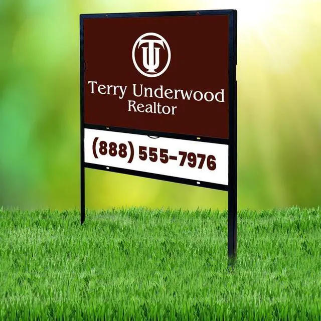 Alt view image 4 of 4 - 5-pack of 24"x18" Slide-in Real Estate Sign H-Frame With Rider