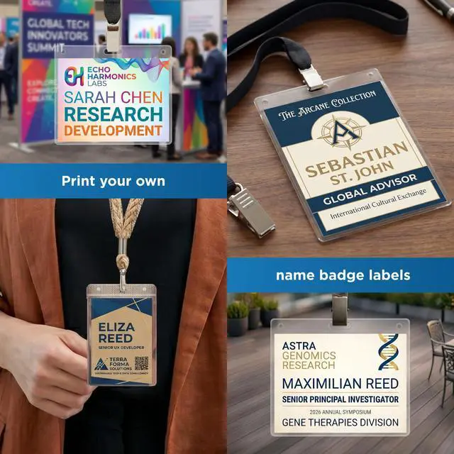 Alt view image 3 of 7 - Name Badge Inserts - 2.25 x 3.5 - Cardstock - Pack of 4,000, 500 Sheets - Inkjet/Laser Printer