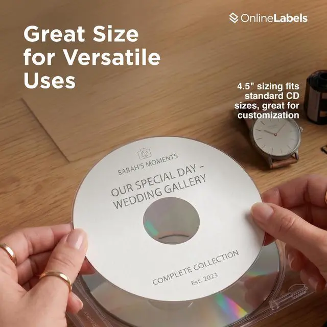 Alt view image 4 of 7 - 4.5 Inch CD/DVD Labels - Pack of 2,000 CD/DVD Stickers, 1,000 Sheets - Inkjet/Laser Printer