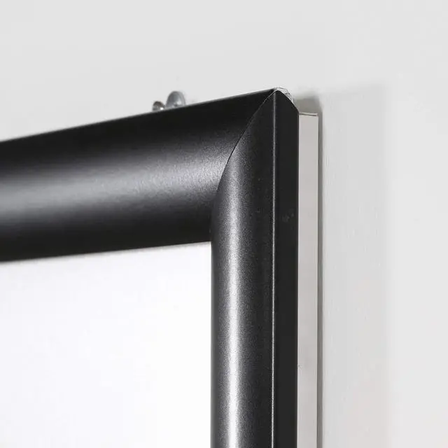 Alt view image 3 of 7 - Portable Snap Poster Frame 40x60 Inch Black 1.77" Aluminum Profile Front Loading Wall Mounting Photo Picture Document Certificate Sign Holder Mitered Corner Anti Glare Cover