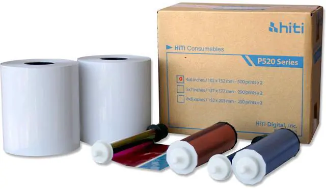 Main image of 4x6" Media for Photo Printer P520 P520L, 500 Sheets to a Roll, 2