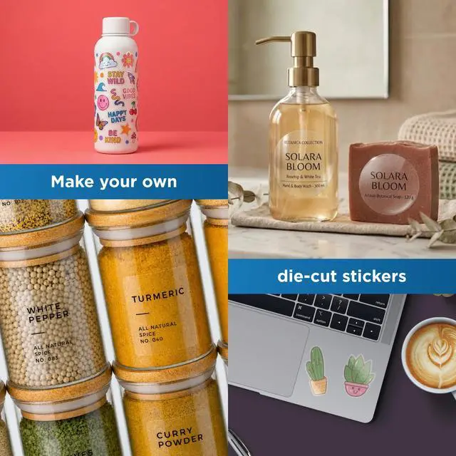 Alt view image 3 of 7 - 8.5 x 11 Waterproof Crystal Clear Gloss Sticker Paper (Laser Printers Only) - 250 Sheets - Full Sheet Labels - OnlineLabels
