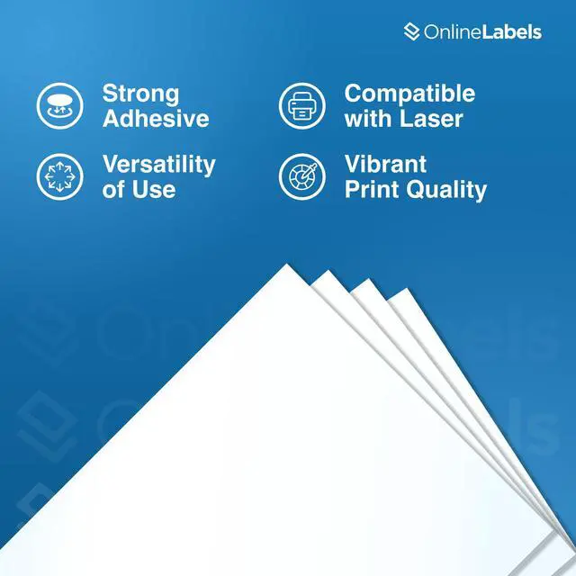 Alt view image 5 of 7 - 8.5 x 11 Waterproof Crystal Clear Gloss Sticker Paper (Laser Printers Only) - 250 Sheets - Full Sheet Labels - OnlineLabels