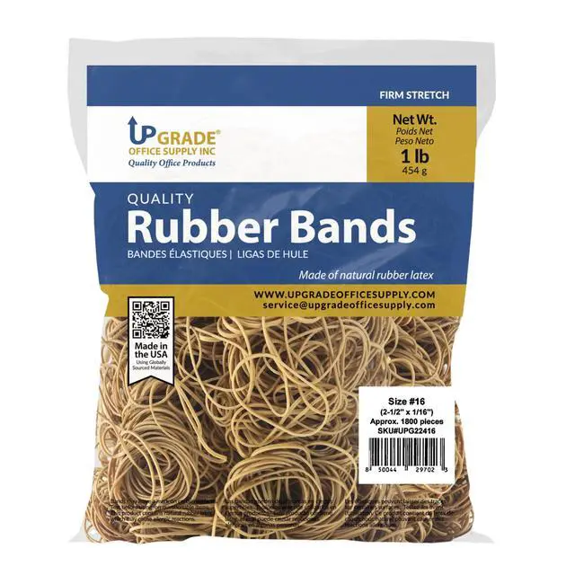 Alt view image 2 of 7 - Upgrade Office Supply Rubber Bands, Size 16, 2-1/2 x 1/16 in, 36000 Count, 20 Pack Case USA