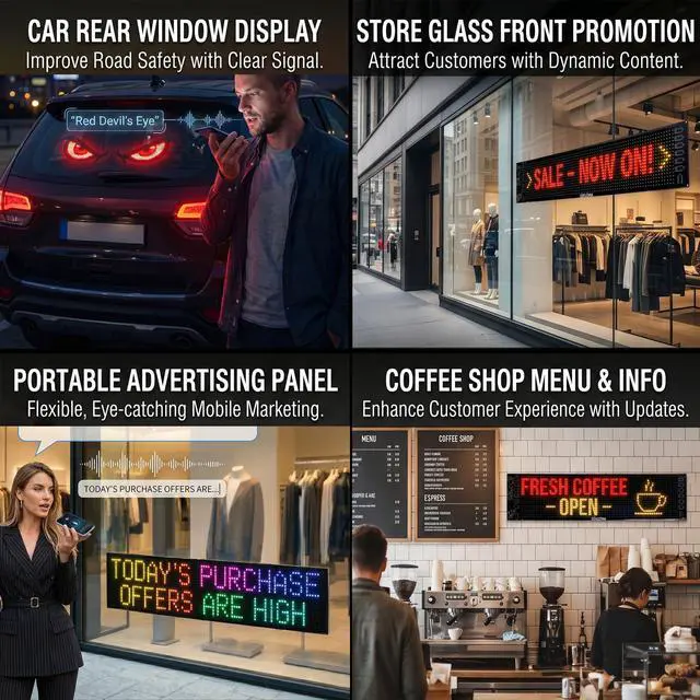 Alt view image 3 of 7 - 23"x9.5" Voice Control LED Business Sign via App