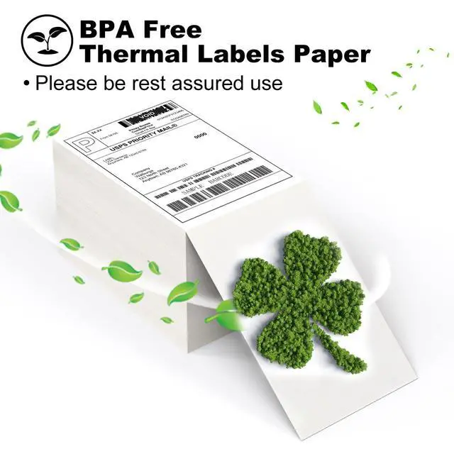 Alt view image 3 of 6 - 4x6 Thermal Labels 20000 Labels, Shipping Label Thermal Paper for Thermal Printers Zebra & Rollo (20 Packs of 1000)
