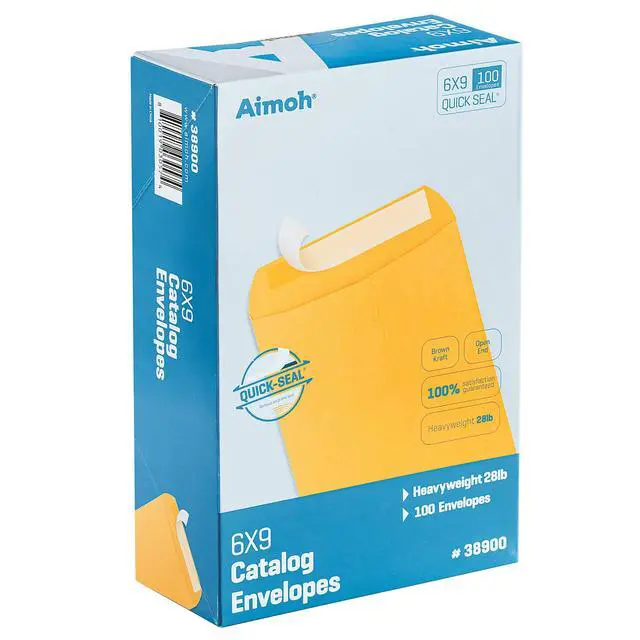 Alt view image 2 of 6 - 6 x 9 Self-Seal Brown Kraft Catalog Envelopes - 28lb, Ultra Strong Quick-Seal, 6x9 inch - 1000 Count (38900-CS)