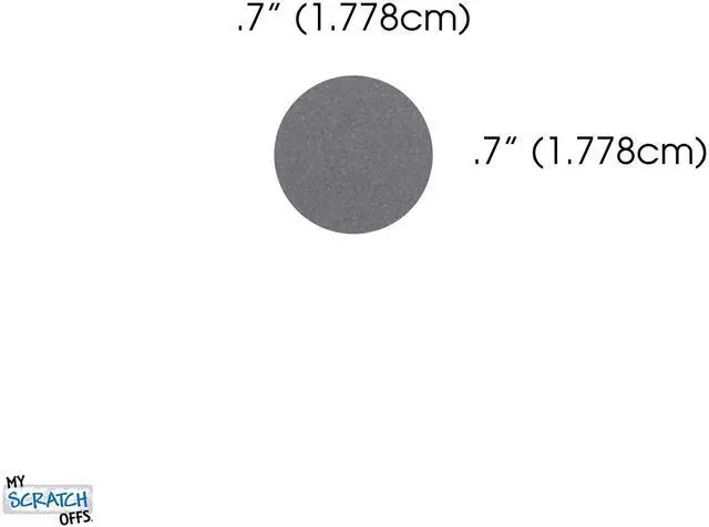 Main image of 0.70 in Silver Round Scratch-Off Stickers, 5000 Pack | Perfect for creating games, prize reveals, hidden messages, and surprise announcements for invitations, cards, and events