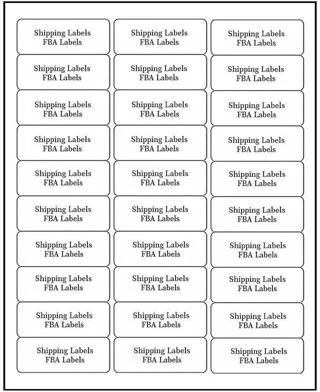 Alt view image 3 of 5 - 30-up Labels 60000 Stickers 2000 Sheets 2.625 x 1 FBA Address Labels White Mailing Labels for Laser and Injet Printers