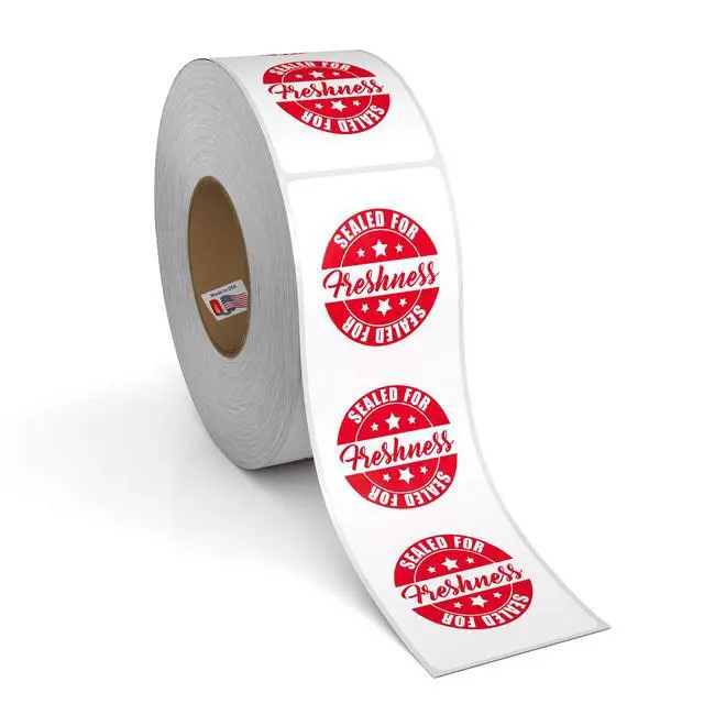 Alt view image 2 of 4 - Food Delivery Tamper Evident Sealed for Freshness Labels - 500 Adhesive Stickers for Safe Food delivery (Strips 18 Pack)