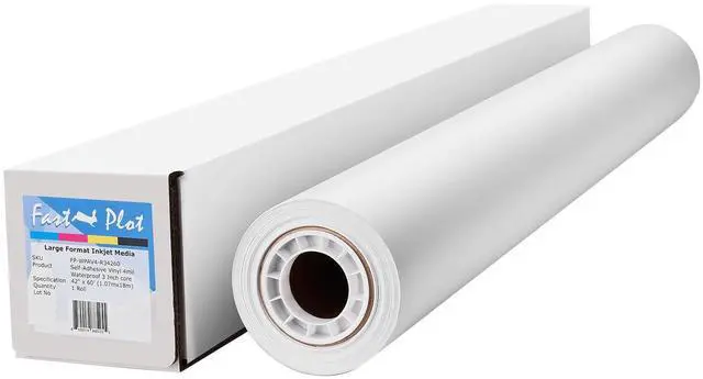 Main image of Self Adhesive Vinyl - Waterproof 4mil - 42inch x 60ft Roll - 3inch core