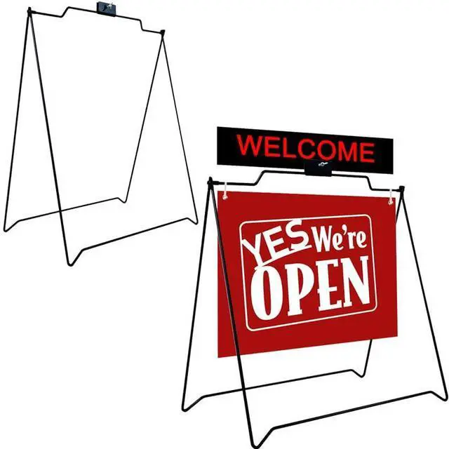 Main image of 8 UNITS 22"x18" Real Estate Sidewalk Sign A Frame Stand (Stand Only) (8 PACK) (BLACK)
