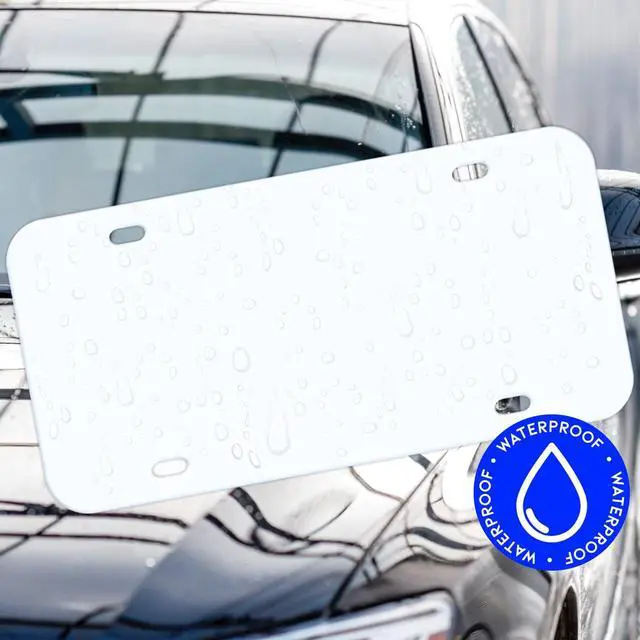 Alt view image 7 of 7 - 12" x 6" Blank Vanity Plates for Custom Designs 250 Pack | Smooth Plastic Surface, Pre-Drilled Mounting Holes, Ready for Vinyl & DTF