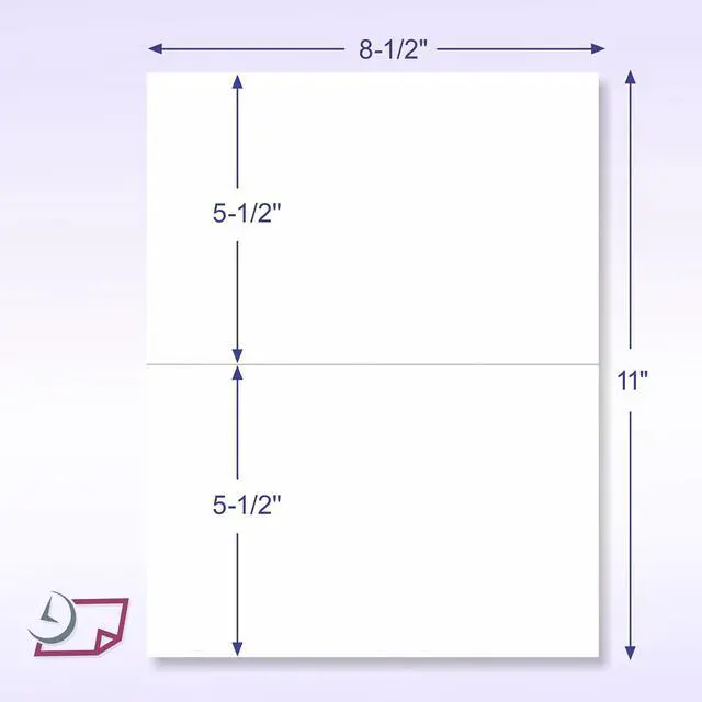 Alt view image 3 of 7 - Half Sheet Shipping Labels 5.5" x 8.5" Printable Blank Labels for Laser & Inkjet Printers, White Self-Adhesive Stickers, 2 Per Page for Ship, FBA, UPS & FedEx, Made in USA, 1000 Pack