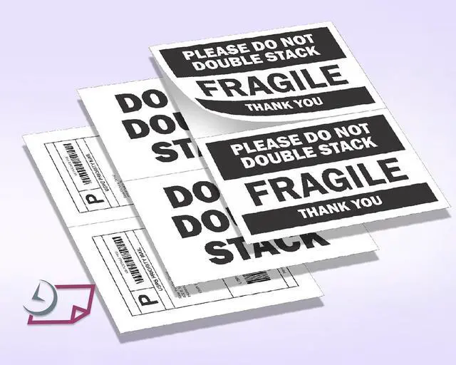 Alt view image 5 of 7 - Half Sheet Shipping Labels 5.5" x 8.5" Printable Blank Labels for Laser & Inkjet Printers, White Self-Adhesive Stickers, 2 Per Page for Ship, FBA, UPS & FedEx, Made in USA, 1000 Pack
