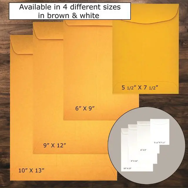 Alt view image 3 of 5 - 2500 Cashier Depot - 6" x 9" Catalog Envelopes Open End Sturdy 24lb Kraft Gum Flap Closure Professional Mailing & Document Storage, 2500 Count