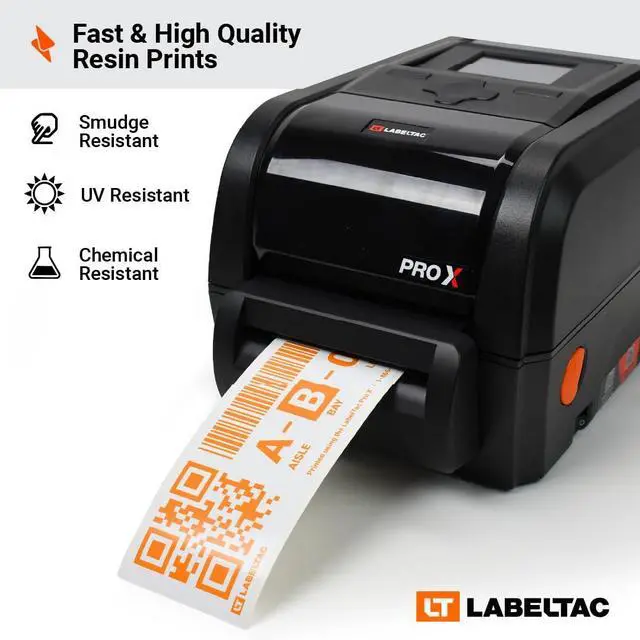 Alt view image 2 of 6 - LTPX Standard Print Ribbon, Thermal Transfer Ribbon for Pro X Industrial Label Printer, Smudge & Scratch Resistant Ribbon - Orange, 4in x 984ft