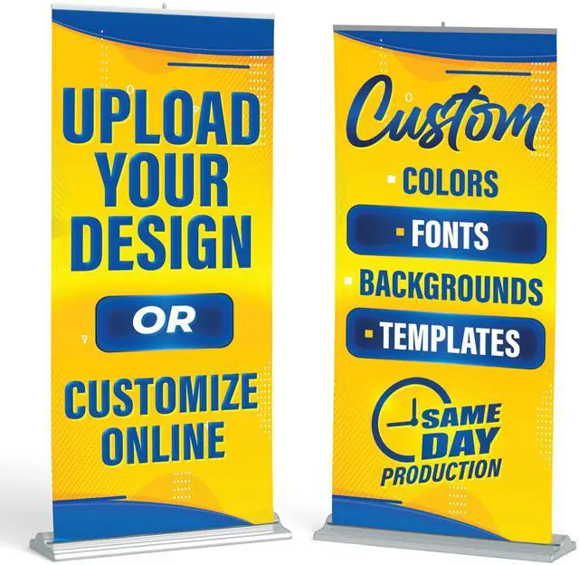 Main image of DOT4DOT Retractable Banner - 36x92" - PRO Stand Pull Up Roll Up Portable Personalized izable full color design with travel case for advertising, business, events Trade Shows