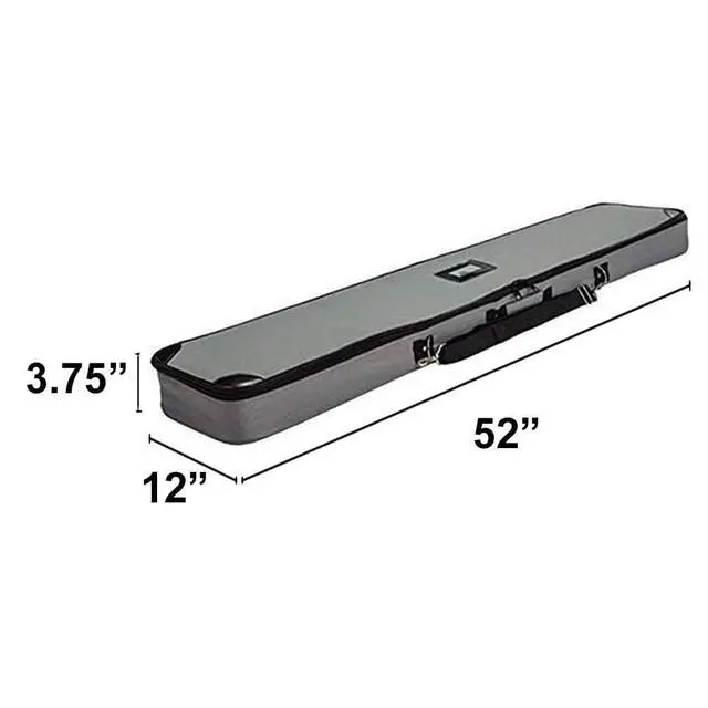 Alt view image 2 of 3 - Padded Carrying Case for Roll Up Banner Stands 51in Padded Case with Handles and Shoulder Strap, Made to Fit 47in Retractable Banners, Dark Grey Interior with Elastic Belts, Banner Bag