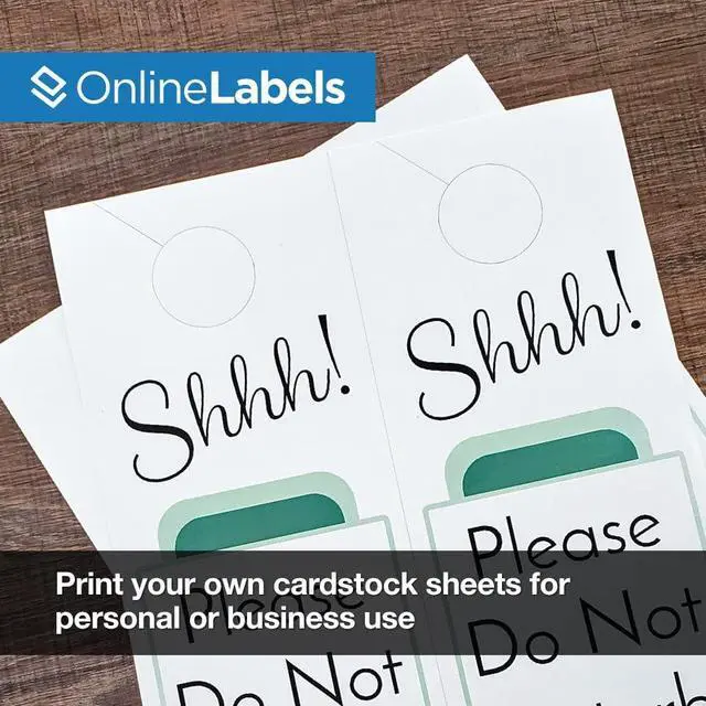 Alt view image 7 of 7 - Door Hangers - 8.5 x 3.66 - Cardstock - Pack of 1,500, 500 Sheets - Inkjet/Laser Printer