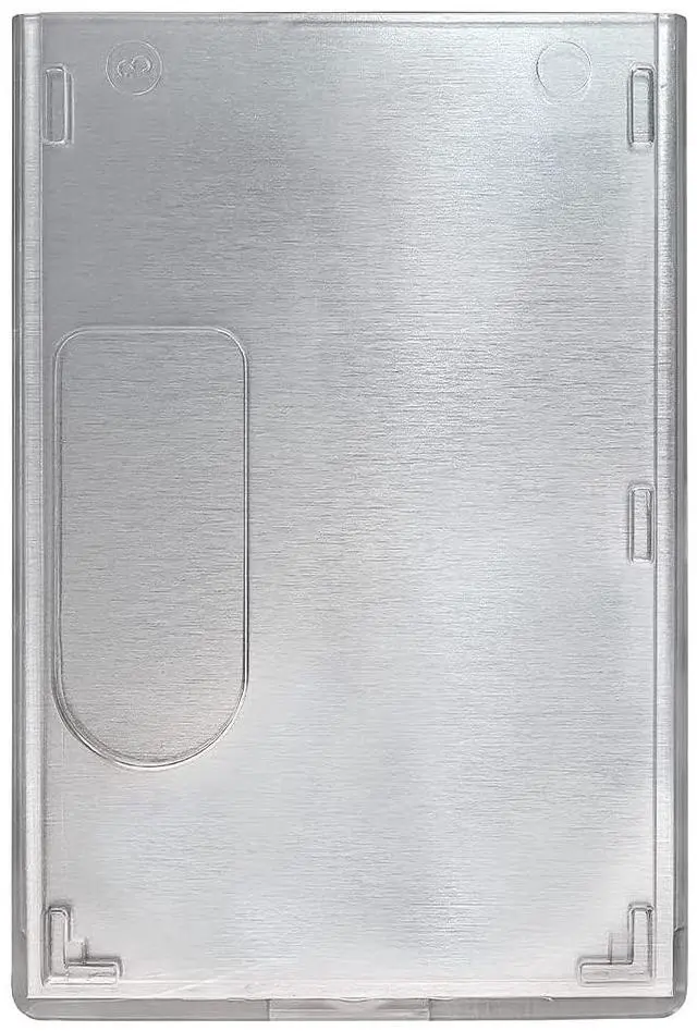Main image of Bulk 50 Pack - RFID Blocking Rigid Shielded 2-Card Badge Holder - Double Sided I'd Card Protector with Thumb Slide Removal - Horizontal or Vertical Orientation by