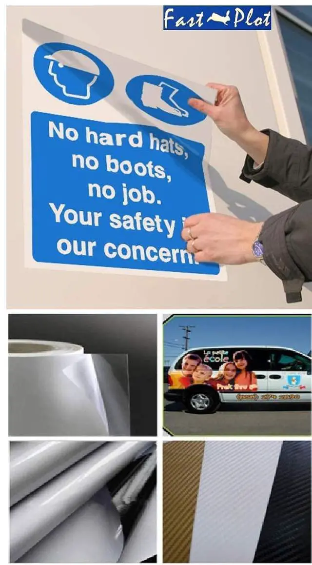 Alt view image 6 of 6 - Self Adhesive Vinyl - Waterproof 4mil - 24inch x 60ft Roll - 2inch core