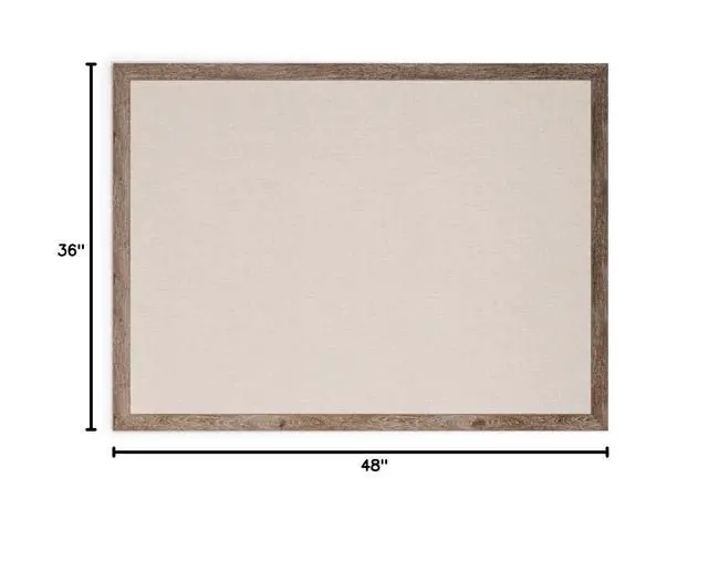 Alt view image 7 of 7 - Linen Bulletin Board, 36" x 48", Rustic Wood Style Frame, Industrial Grade Pinning Surface