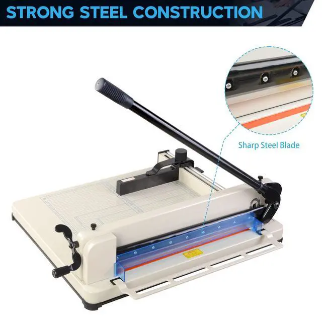 Alt view image 4 of 7 - Paper Cutter 17" Blade A3 Large Industrial Guillotine 400 Sheets | Heavy Duty Cutting Cardstock Trimmer