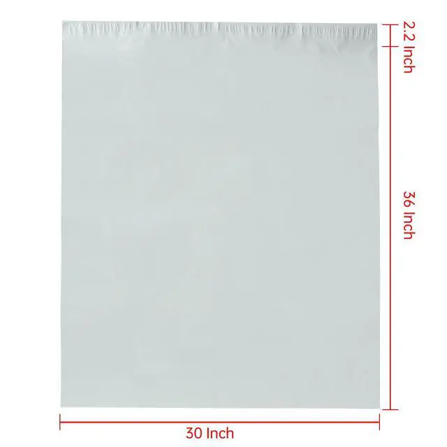 Alt view image 3 of 3 - Expansion Poly Mailers 30 x 36 x 5 Inches, White Gusseted Poly Shipping Bags 3 Mil Thick, Waterproof & Tear-Resistant Shipping Bags for Clothing, Blankets, Quilts, and More (100)