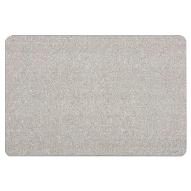 Alt view image 6 of 7 - Bulletin Board 48"W x 36"H Fabric Cork Board Alternative for Office School or Home Décor, Gray (7684G)