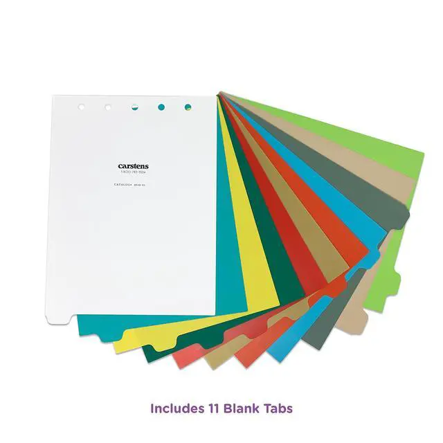 Alt view image 3 of 5 - Heavy Duty Plastic Dividers, 11-Tab, Multi-Color, Blank, for Top-Opening Ring Binders, Case of 10