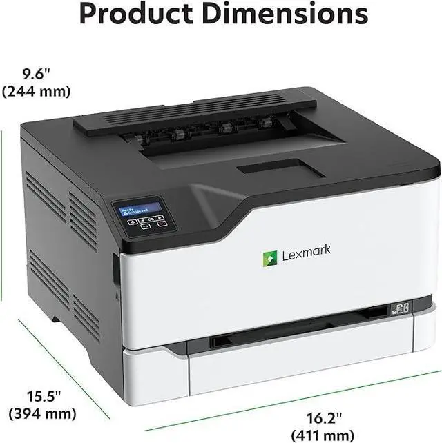 Alt view image 5 of 7 - CS331dw Color Laser Printer with Ethernet, Mobile-Friendly, Wireless Office Printer with Automatic Two-Sided Printing (3-Series)(40N9020)