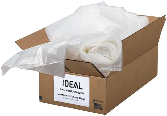 Main image of IDEAL AC0922H Shredder Bags 27 x 64 Gusseted, 65-Gallon Capacity, Heavy-Duty Bags for IDEAL 4606 and 4108 Shredder Models