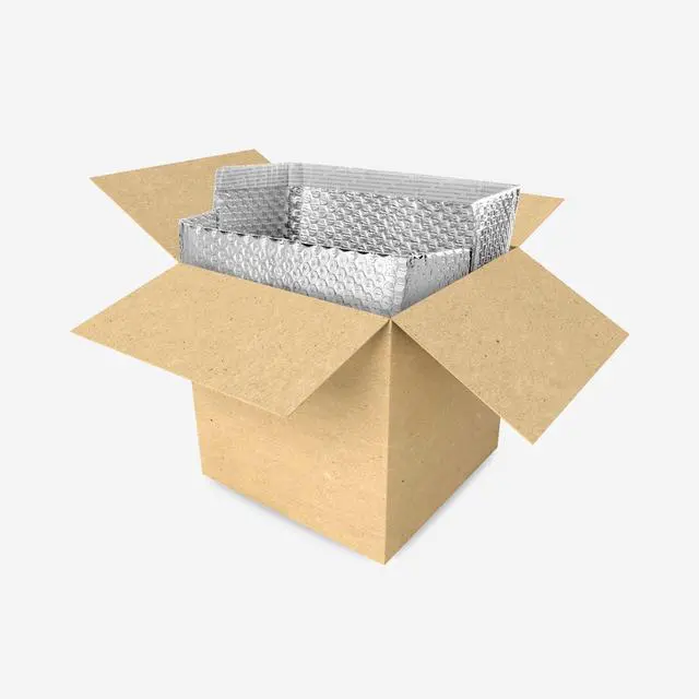Alt view image 2 of 4 - Thermal Box Liner 12x10x9 inch - 25 pack | Self-Seal Reflective Thermal Bubble Foil Insulated Box Liner with Flat Bottom for Cold Shipping. Lightweigth. Keep Cool Shield Heat - Made in USA