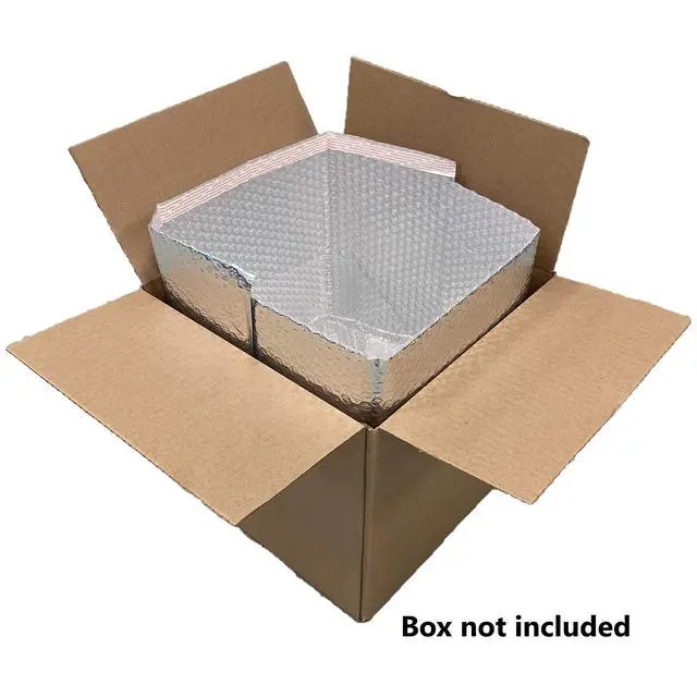 Alt view image 3 of 4 - Thermal Box Liner 12x10x9 inch - 25 pack | Self-Seal Reflective Thermal Bubble Foil Insulated Box Liner with Flat Bottom for Cold Shipping. Lightweigth. Keep Cool Shield Heat - Made in USA