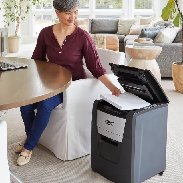 Alt view image 2 of 7 - Paper Shredder, Auto Feed+, 100 Sheet Capacity, Super Cross-Cut, Home Office Shredder, 100X (WSM1757602)