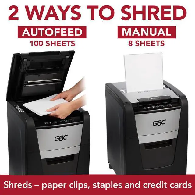Alt view image 4 of 7 - Paper Shredder, Auto Feed+, 100 Sheet Capacity, Super Cross-Cut, Home Office Shredder, 100X (WSM1757602)