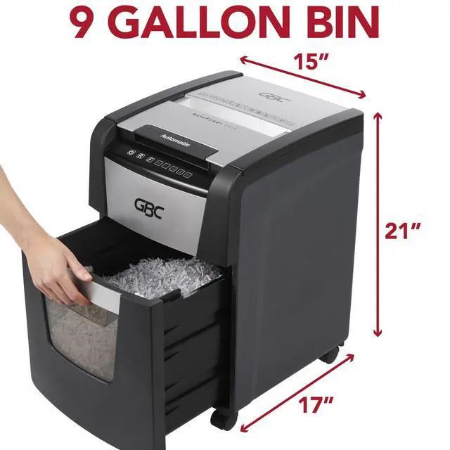 Alt view image 6 of 7 - Paper Shredder, Auto Feed+, 100 Sheet Capacity, Super Cross-Cut, Home Office Shredder, 100X (WSM1757602)
