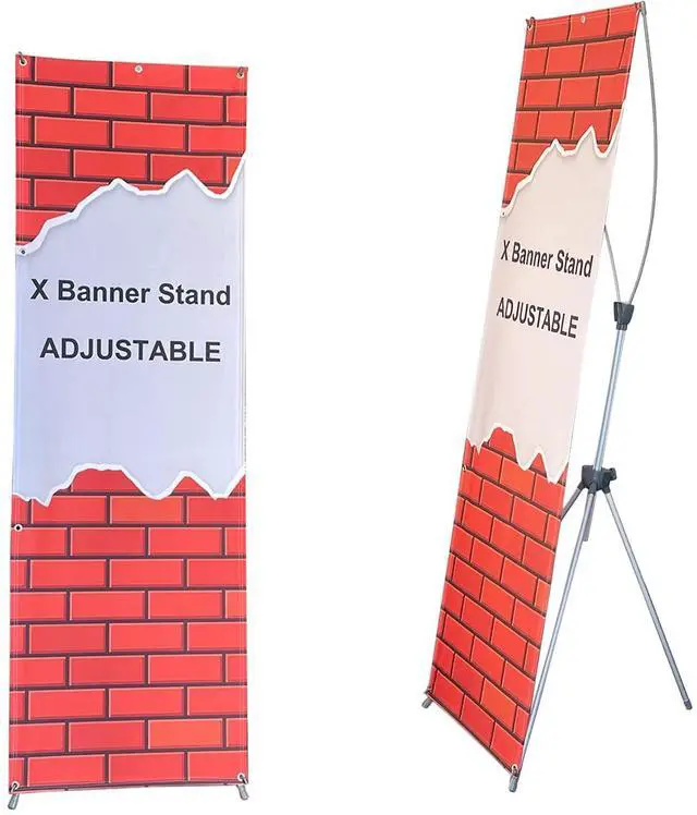 Main image of 4UMedia&Displays Premium X Banner Stand 24"x63" 10 Units (Stand ONLY) with Carrying Bag Great for Trade Show and Event Display