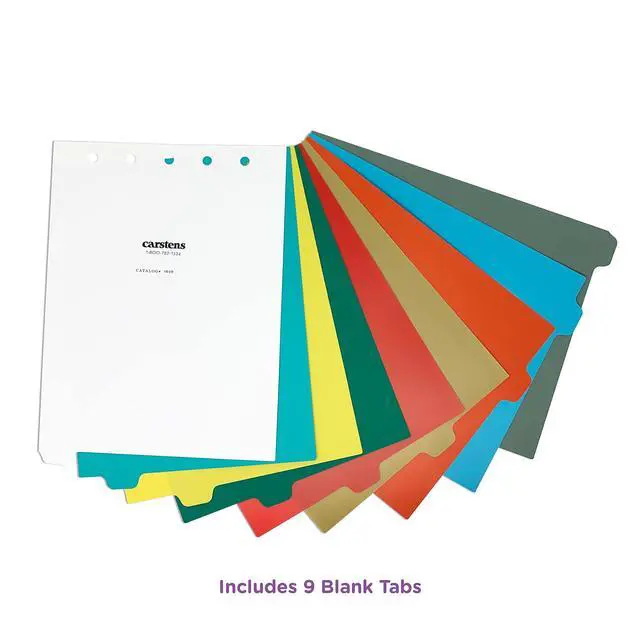 Alt view image 3 of 5 - Heavy Duty Plastic Dividers, 9-Tab, Multi-Color, Blank, for Top-Opening Ring Binders, Case of 10