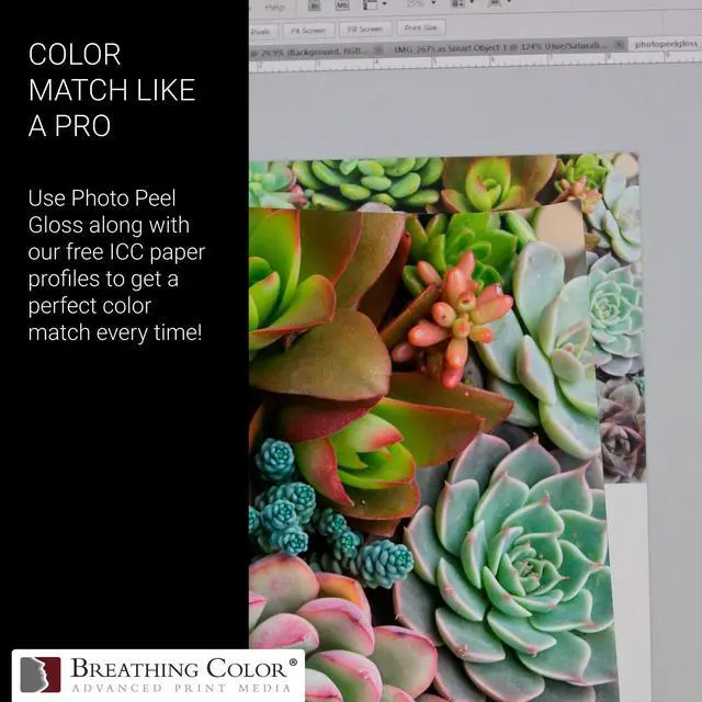 Alt view image 5 of 7 - Photo Peel Glossy Printable Adhesive Vinyl Roll 44 inches x 60 feet Inkjet Peel and Stick Sticker Paper Works with All Inkjet Printers Including Professional Makes and Models