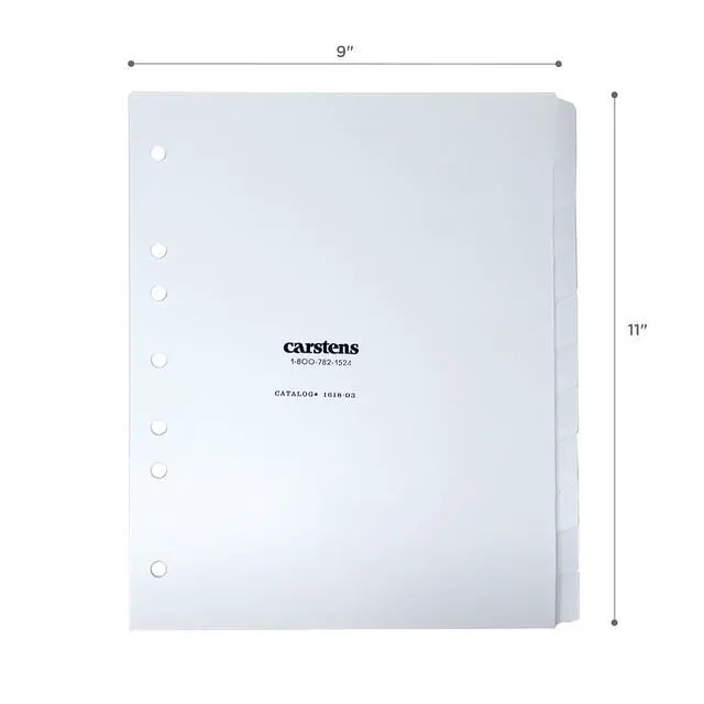 Alt view image 4 of 4 - Heavy Duty Plastic Dividers, 11-Tab, White, for Side-Opening 3-Ring Binders, Case of 10