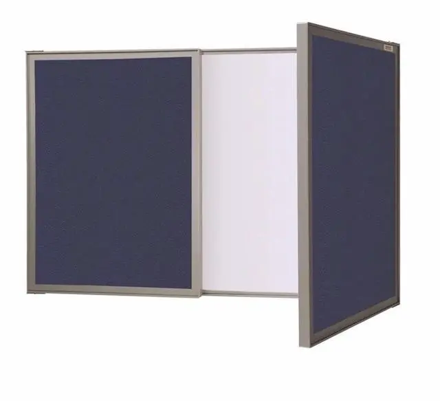 Main image of Visuall PC - Blue Bulletin Board, Non-Magnetic Whiteboard Inside, Made in The USA