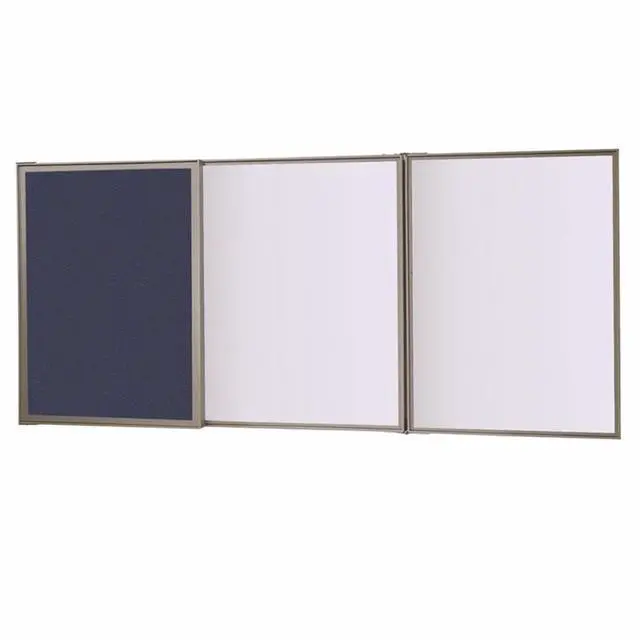 Alt view image 2 of 3 - Visuall PC - Blue Bulletin Board, Non-Magnetic Whiteboard Inside, Made in The USA