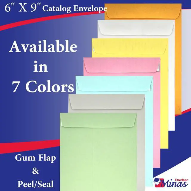 Alt view image 4 of 5 - 2000 - 6x9 Catalog Envelopes, Open End with Gummed Seal, 24lb Kraft Paper, for Catalogs, Presentations and Newsletters, 2000 Count