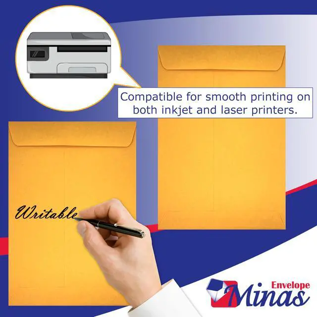 Alt view image 3 of 5 - 2000 - 6x9 Catalog Envelopes, Open End with Gummed Seal, 24lb Kraft Paper, for Catalogs, Presentations and Newsletters, 2000 Count