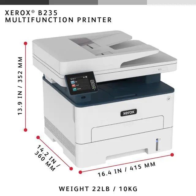 Alt view image 2 of 7 - B235DNI All-in-One Printer, Laser, B&W, Wireless, ADF, Letter, Print, Scan, Copy, Fax, Energy Star Certified, Up to 36PPM