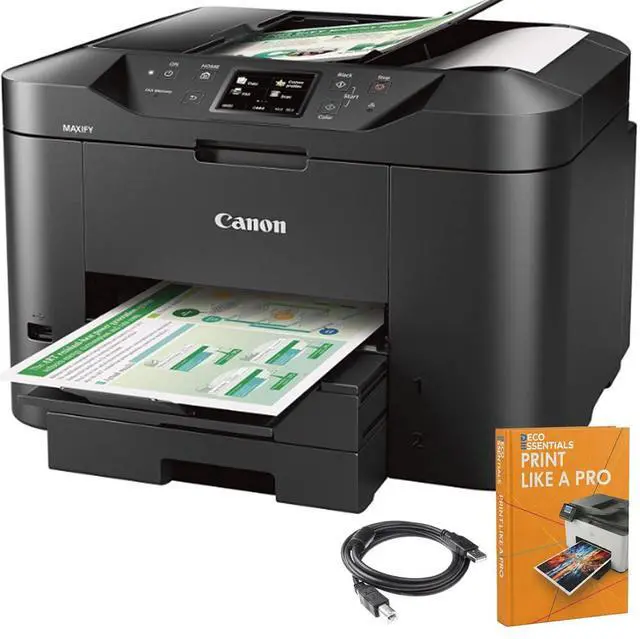 Main image of MAXIFY MB2720 Wireless Color Photo Printer with Scanner, Copier and Fax Bundle with Deco Essentials Printer eBook + High-Speed 6FT USB 2.0 Printer Cable